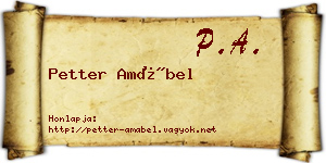 Petter Amábel névjegykártya